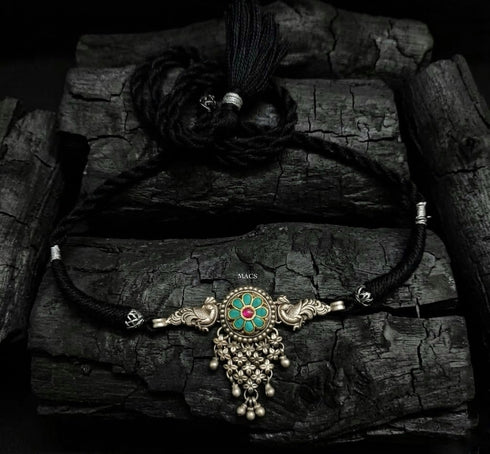 925 Peacock Kundan Choker