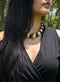 Gold plated Wax Faceted Beads Necklace (oversized beads)