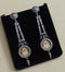 Silver Painting Long Earrings