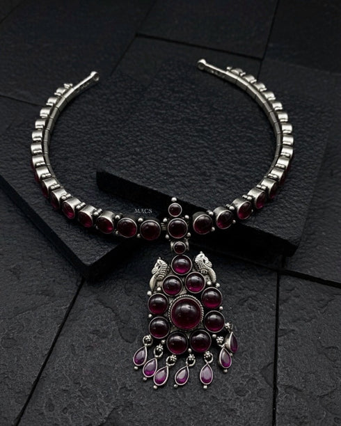Dark Pink Addigai Kemp Necklace (pre order)