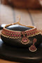 Ruby pink kundan maatapatti south indian choker necklace with earrings