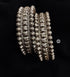 A set of 925 silver floral patterned bangles, silver kada for women, pure silver bangle