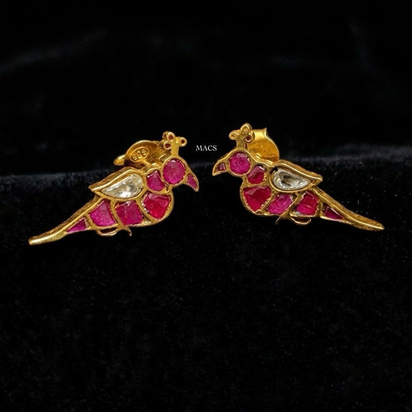 Jadau Kundan Bird Studs