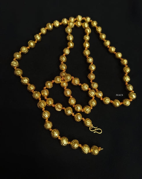 Goldplated Wax Long Necklace (32 inches)