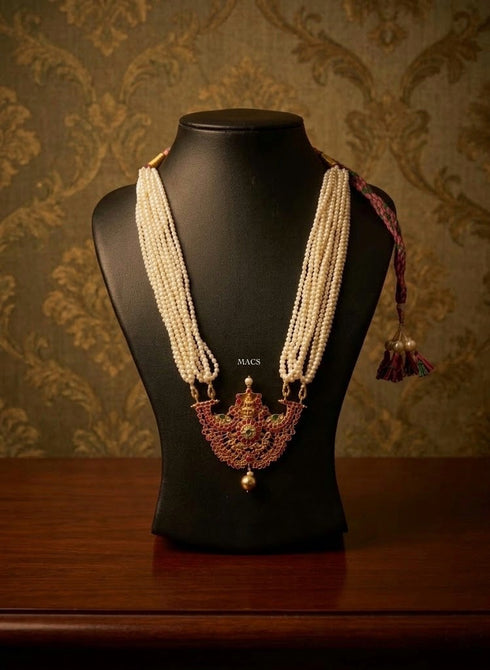925 Kundan Pearl Necklace