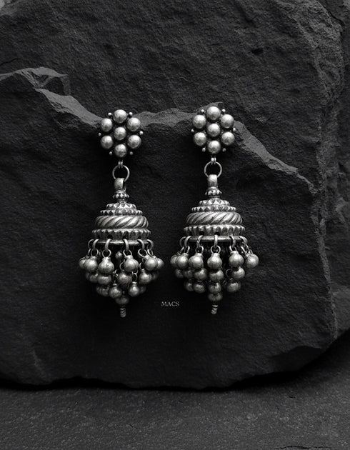 Vintage pure silver jhumka