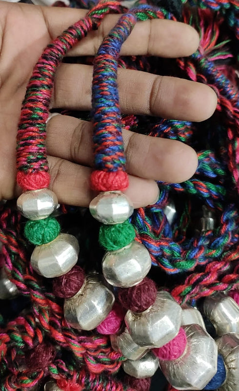 Multicolor Wax Bead Necklace (oversized beads)