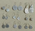 925 hammered hook earrings