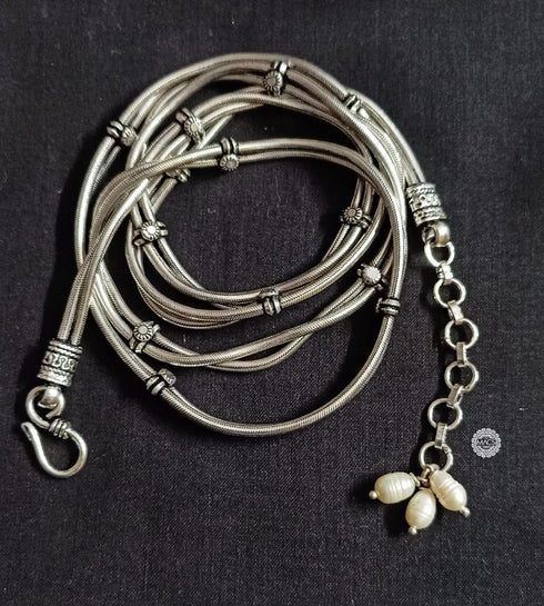 Double line kamarband silver, silver waist chain, silver kamarband, waist chain silver, silver waist chain for women, belly chain silver