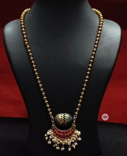 925 Kundan Pearl Necklace