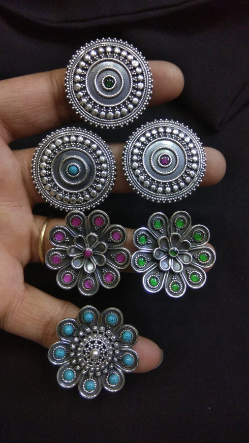 925 Silver Stone Ring, Turquoise ring, Pink zircon or kemp stone ring, Semiprecious stone big cocktail rings, green onyx rings