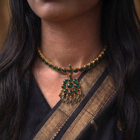925 Gold Kemp Attigai Necklace (pre-order)