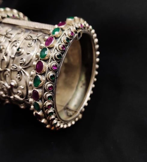 Statement Silver Long Kada (Size 2.2)