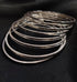 925 Pure Silver Plain Bangle set, Flat bangles, Sterling Silver Bangle Stack