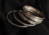 Silver Flat Plain 12 Bangle Set (2.4)