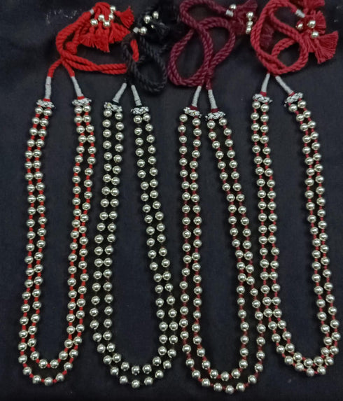 Two Line Round Beads Necklace