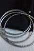 925 Silver Hammered Bangles (Size 2.6)