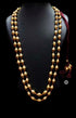 925 silver gold dholki mala in maroon thread