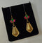 Gold plated multi color kundan earrings in 925 silver