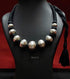 Wax Faceted Beads Silver Necklace (oversized beads)