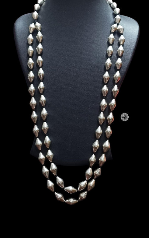 Two Line Dholki Beads-32 inches (no back thread)