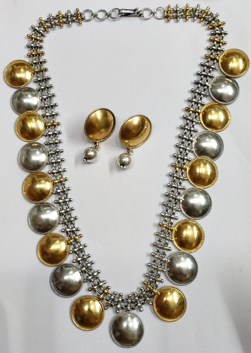 Dual tone necklace Set