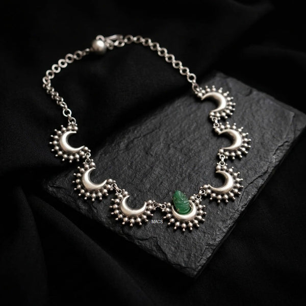 925 Silver Green Aventurine Neckpiece