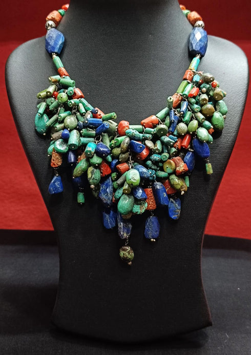 925 Silver Turquoise Lapis necklace