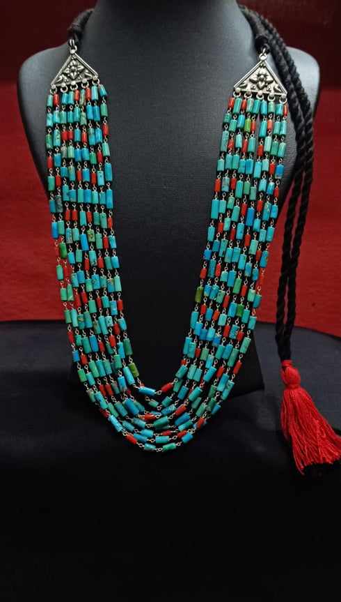 925 Silver Turquoise Coral necklace