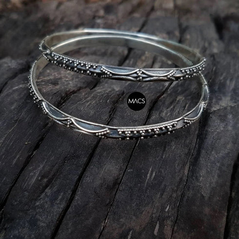 925 silver rawa work bangles