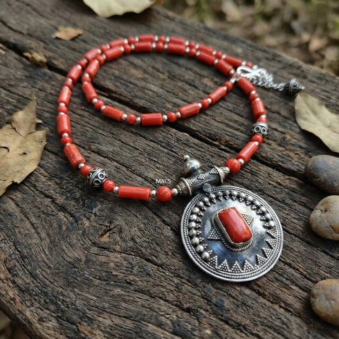 925 Silver Coral necklace