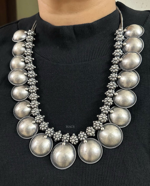 Silver Disc Necklace