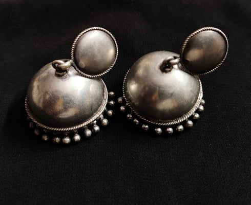 Plain Silver Jhumka