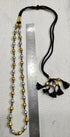 dual tone silver dholki necklace, two tone necklace
