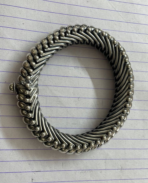 Pure Silver Sutlada Bangles, Oxidized Silver Shindeshahi Toda, Sutarla Flexible Bangles