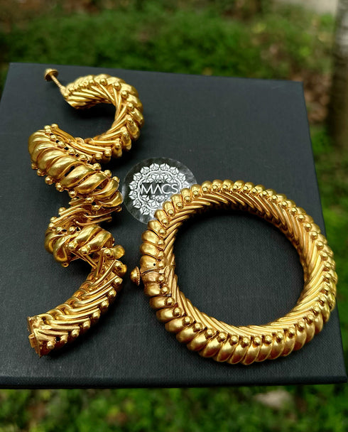 Sutlada Gold plated 925 silver bangles, Sutrala or Shindeshahi tode