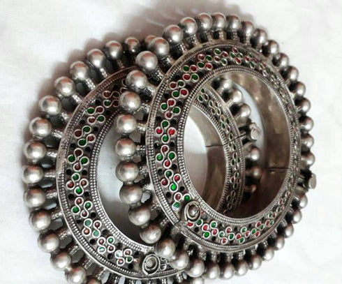 Vintage Silver Kada (Pair, Size 2.4)