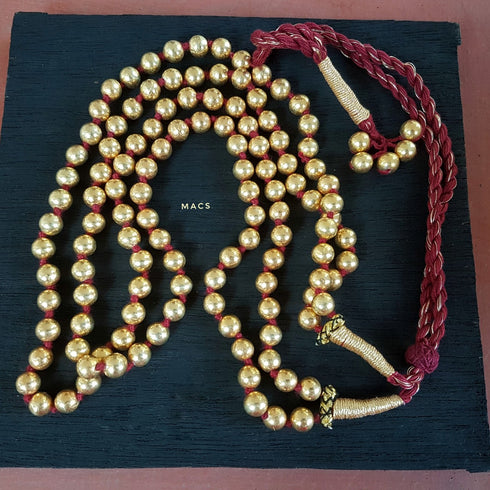 Two Line Round Gold Necklace