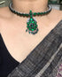 Green Addigai Silver Necklace (pre order)