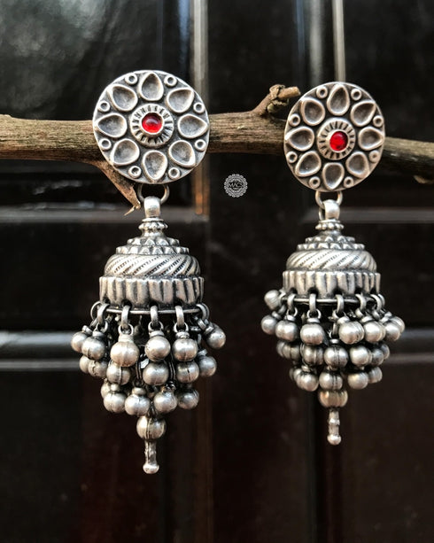 pure silver jhumka, jhumka modern silver earrings, big silver jhumkas, long jhumka oxidised earrings, big oxidised silver jhumkas