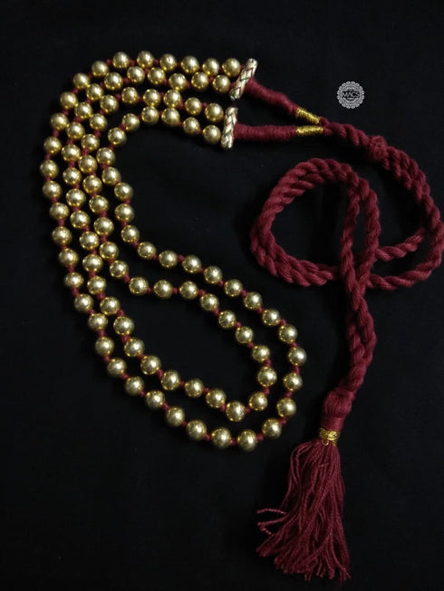 Two Line Round Gold Necklace