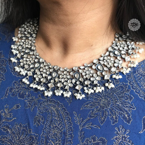 Kundan Silver Necklace