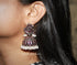 Peacock kemp south indian jhumka earrings