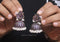 925 Peacock Pink Kemp stone jhumka pearl earrings online