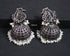 925 Silver ethnic temple jewellery pink Kemp jhumka earrings