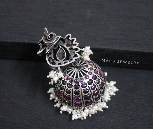 pink kemp jhumka