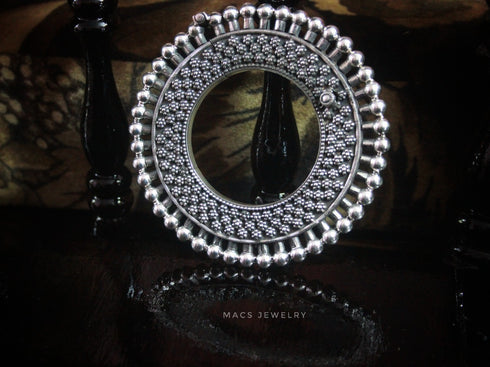 Silver Statement Gokhru kada (Size 2.4)