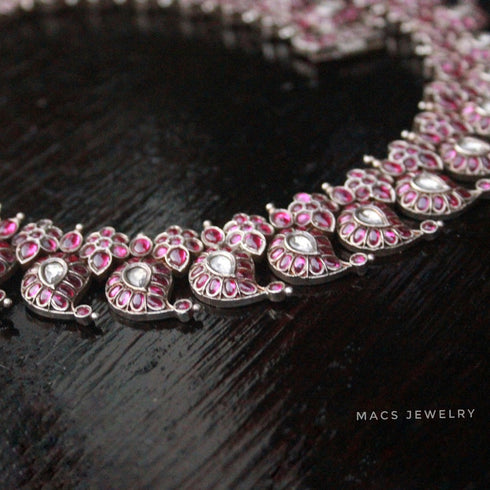 paisley kundan necklace, mango kundan necklace