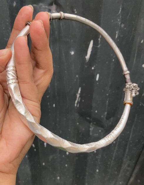 pure silver hasli, hasli necklace, silver hasli choker