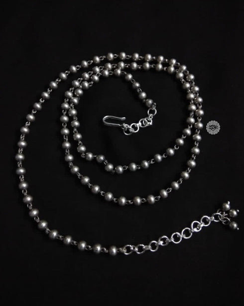 long ball necklace, long chain for pendants, pure silver long ball necklace